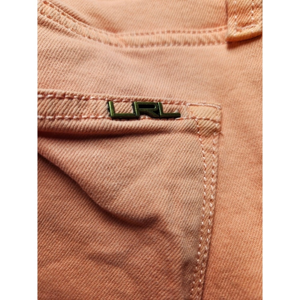 Lauren Ralph Lauren Coral Pink Straight Leg Jeans Womens 10 LRL Stretch Pants - Picture 4 of 4